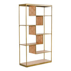 Jessica - Modern Oak & Brass Bookshelf