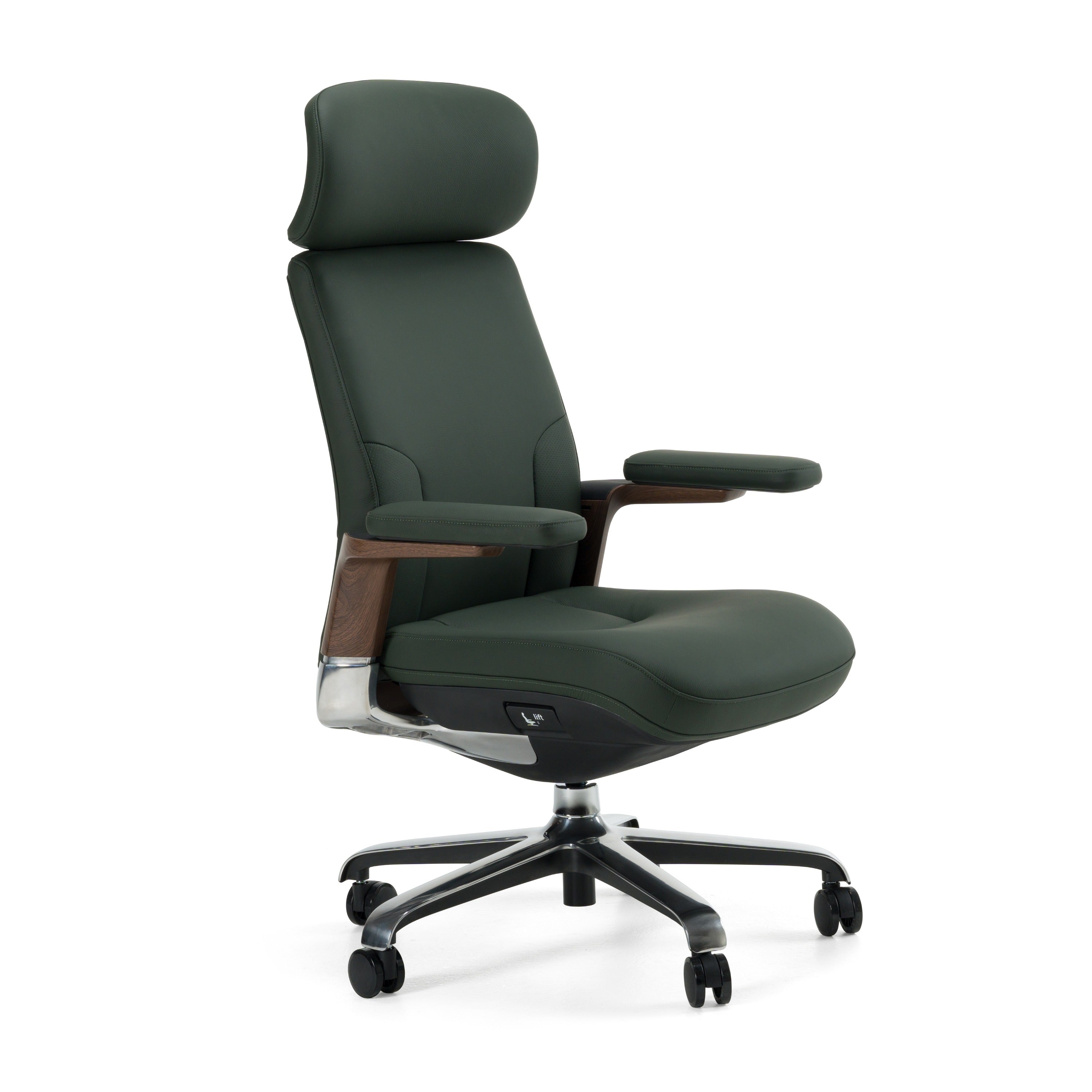 Johnson - Modern Green Leather Executive Office Chair