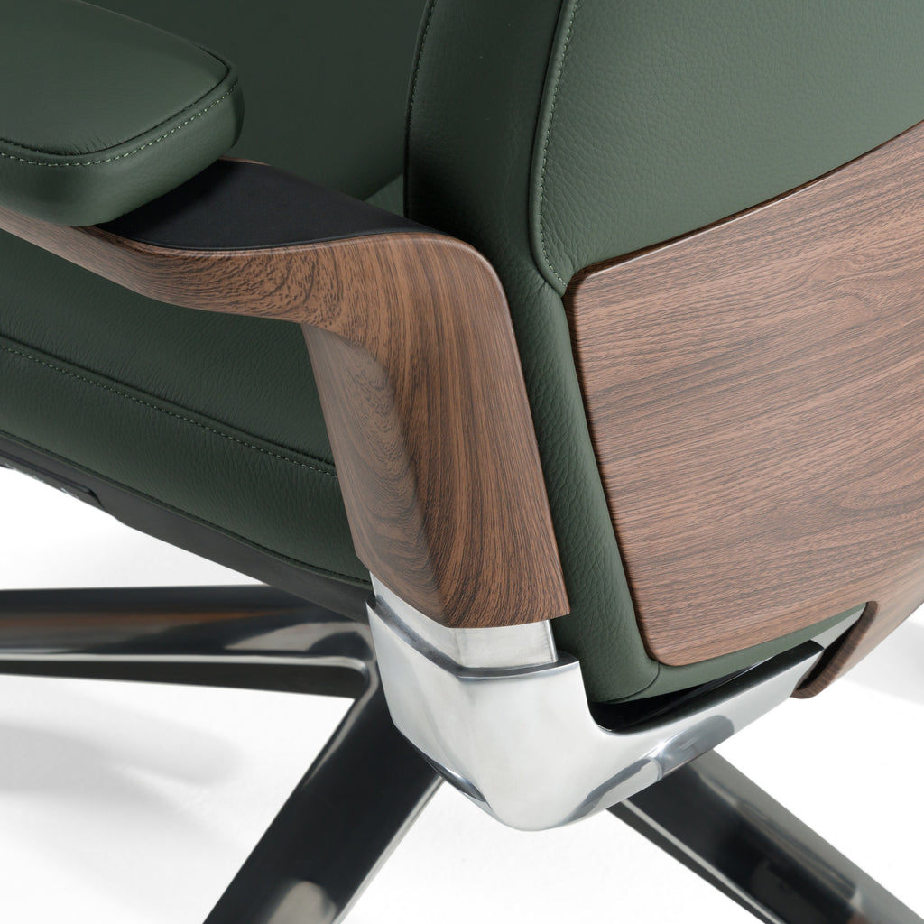 Johnson - Modern Green Leather Executive Office Chair