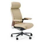 Johnson - Modern Beige Leather Executive Office Chair