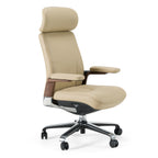 Johnson - Modern Beige Leather Executive Office Chair