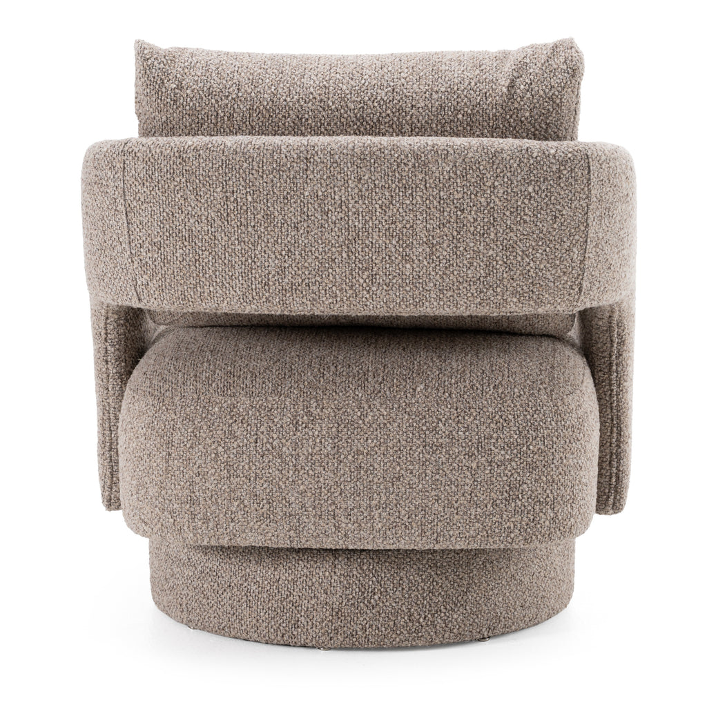 Johnny - Modern Brown Fabric Accent Chair