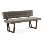 Jordan Modern Grey & Walnut Dining Bench