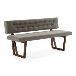 Jordan Modern Grey & Walnut Dining Bench