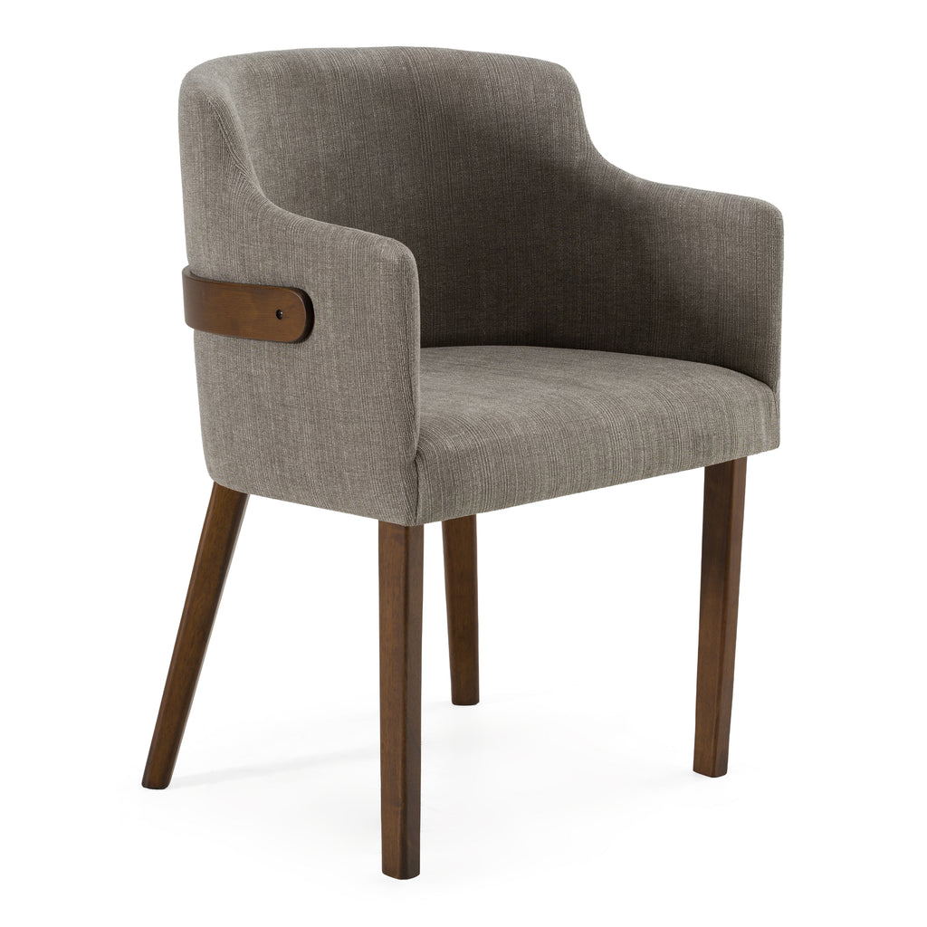 Jordan Modern Grey & Walnut Dining Chair (Set of 2)