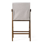 Joseline - Modern Beige Fabric + Walnut Counter Chair (Set of 2)