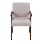 Joseline - Modern Beige Fabric + Walnut Dining Chair (Set of 2)