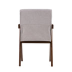 Joseline - Modern Beige Fabric + Walnut Dining Chair (Set of 2)
