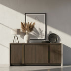 June - Modern Dark Grey & Walnut Buffet