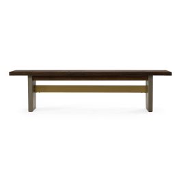 June - Modern Dark Grey Concrete & Walnut Dining Bench