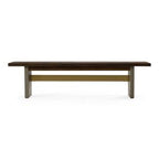 June - Modern Dark Grey Concrete & Walnut Dining Bench