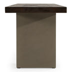 June - Modern Dark Grey Concrete & Walnut Dining Bench