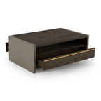 June - Modern Dark Grey Concrete & Walnut Coffee Table