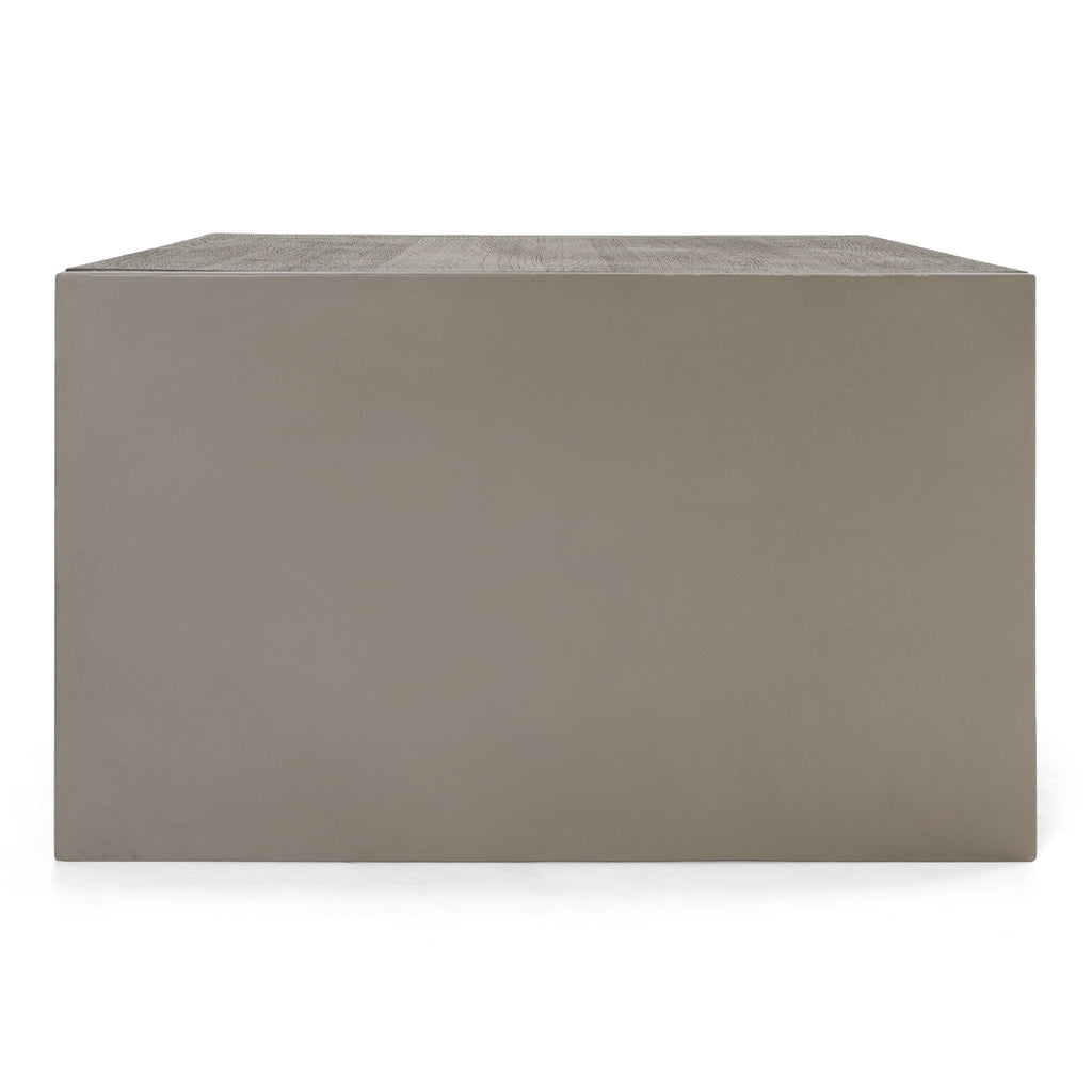 June - Modern Dark Grey Concrete & Walnut Coffee Table