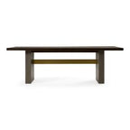 June - Modern Dark Grey & Walnut Dining Table