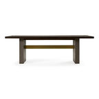 June - Modern Dark Grey & Walnut Dining Table