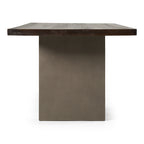 June - Modern Dark Grey & Walnut Dining Table