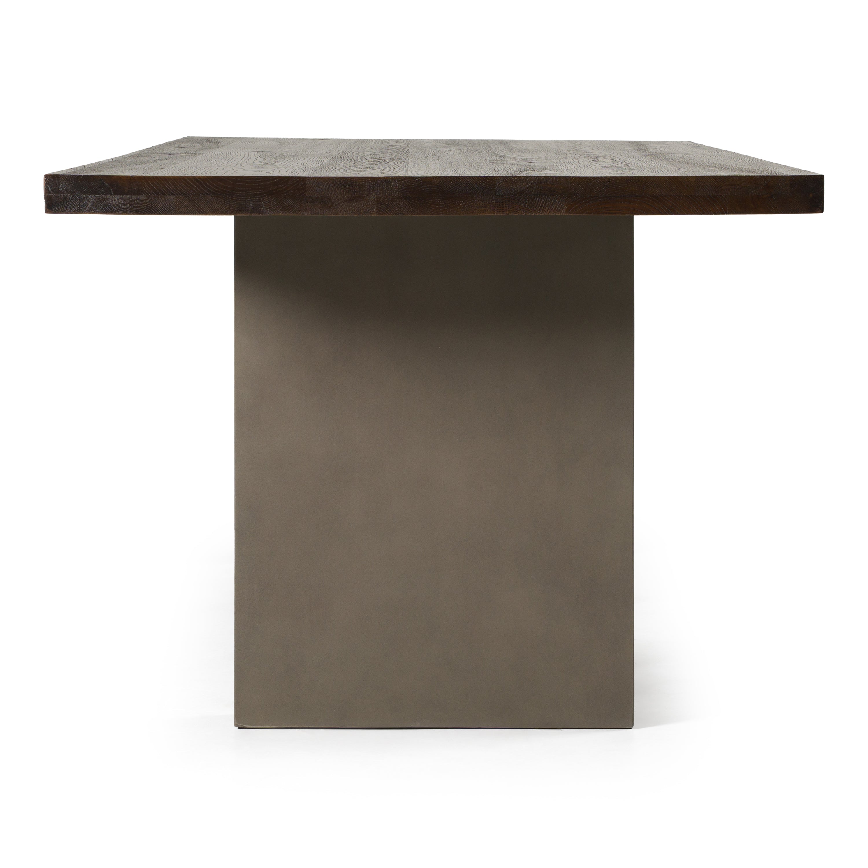 June - Modern Dark Grey & Walnut Dining Table