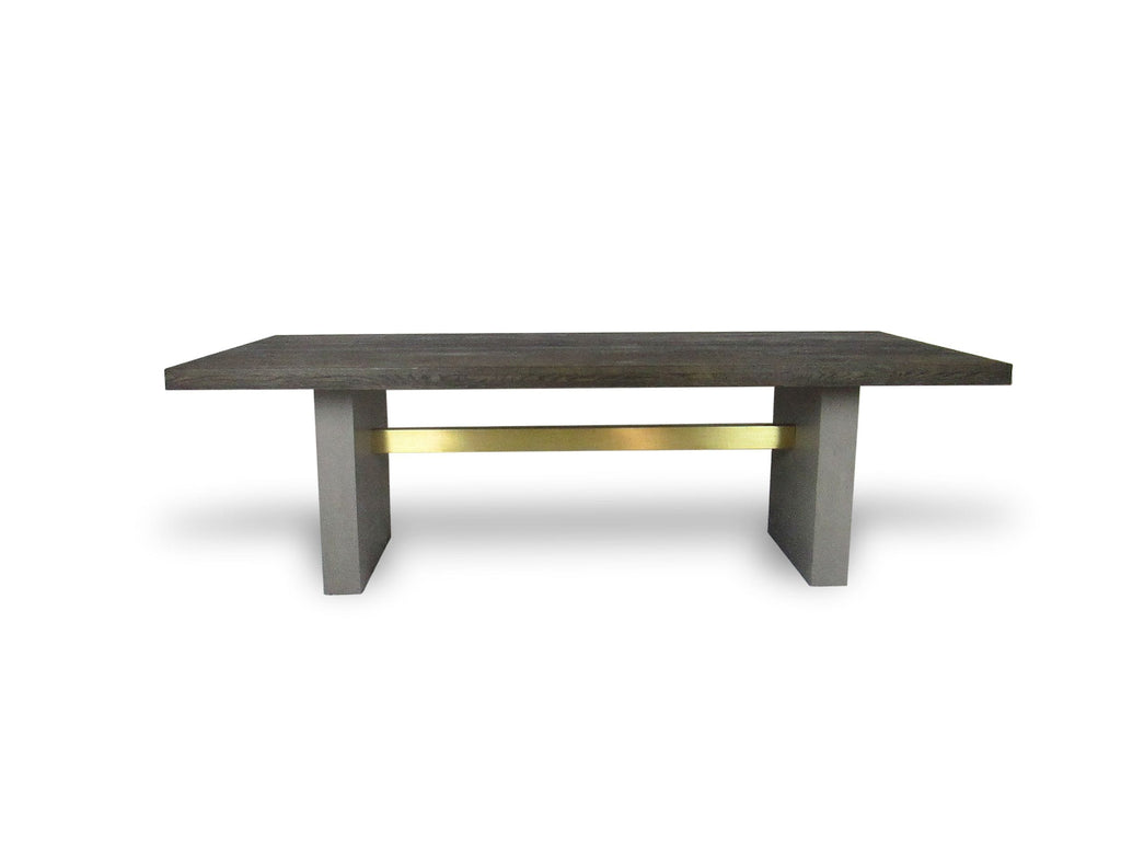 June - Modern Dark Grey & Walnut Dining Table