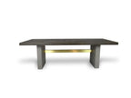June - Modern Dark Grey & Walnut Dining Table