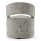 Kadoka - Modern Light Grey Fabric Dining Chair with Castor Wheels