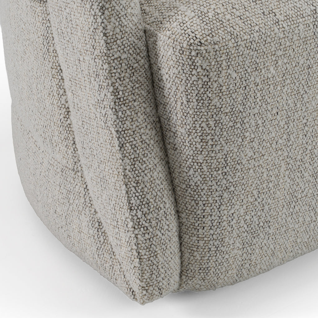 Kadoka - Modern Light Grey Fabric Dining Chair with Castor Wheels