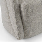Kadoka - Modern Light Grey Fabric Dining Chair with Castor Wheels