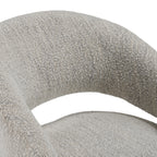 Kadoka - Modern Light Grey Fabric Dining Chair with Castor Wheels