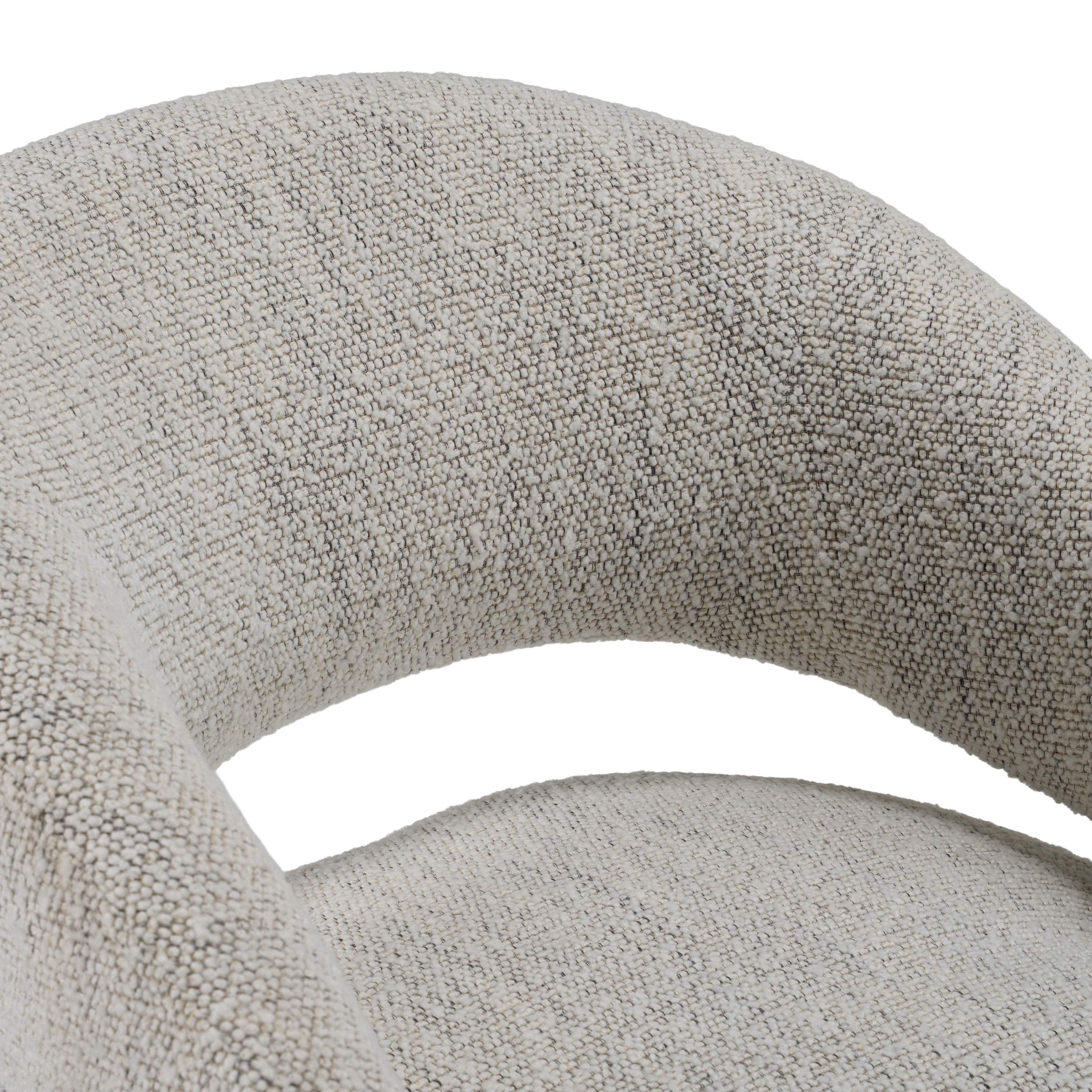 Kadoka - Modern Light Grey Fabric Dining Chair with Castor Wheels