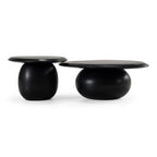 Kalvin - Modern Black Concrete Nesting Coffee Table Set