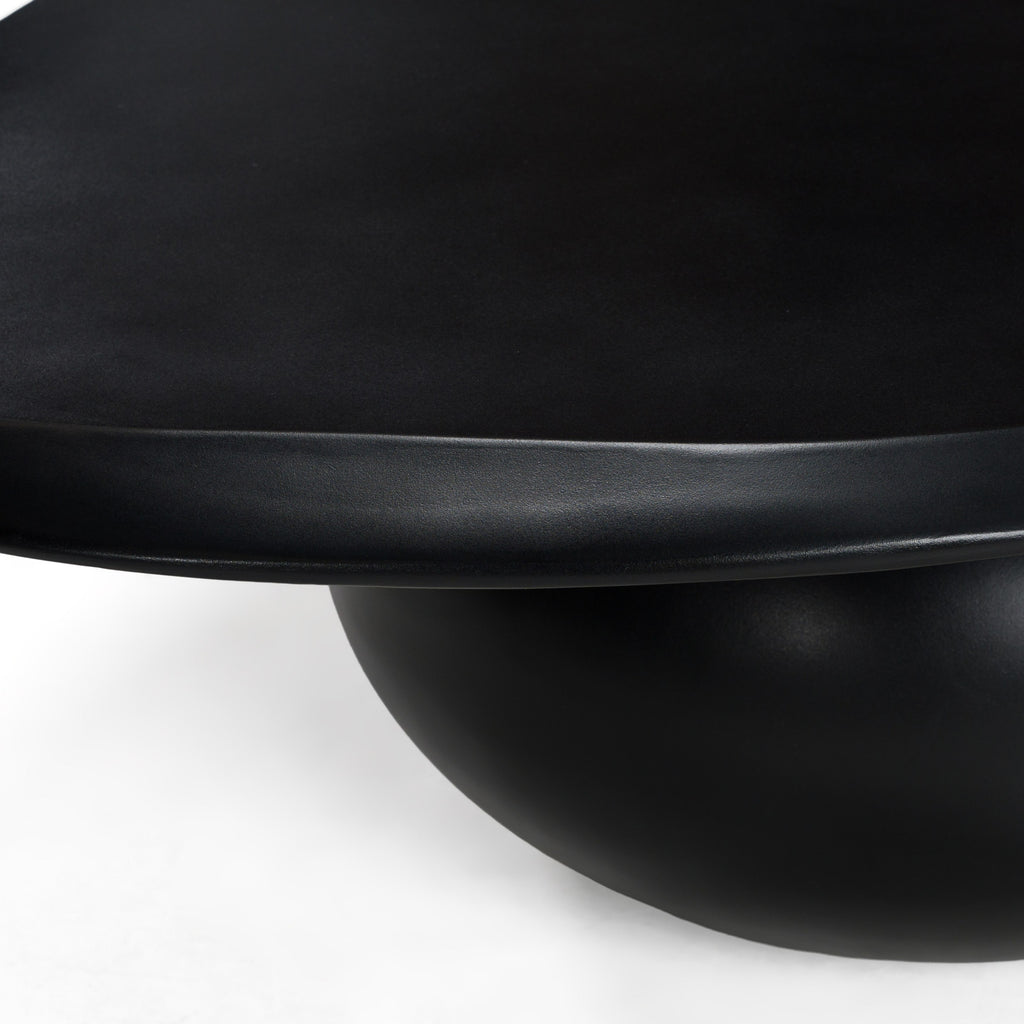 Kalvin - Modern Black Concrete Nesting Coffee Table Set