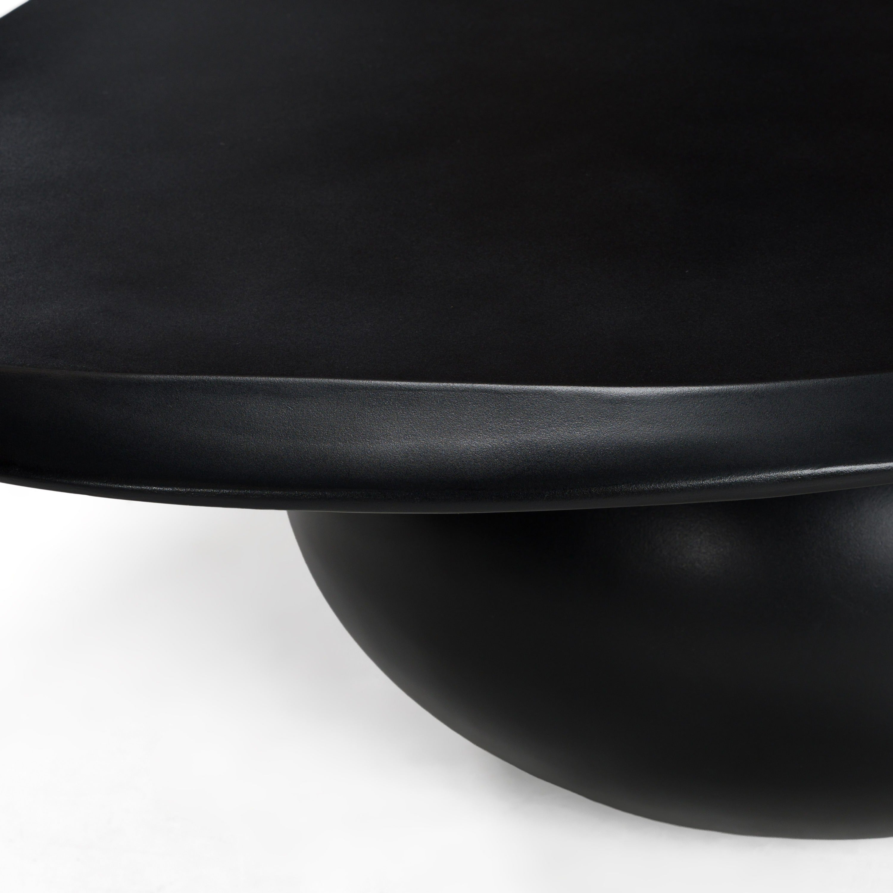 Kalvin - Modern Black Concrete Nesting Coffee Table Set