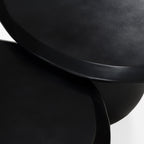 Kalvin - Modern Black Concrete Nesting Coffee Table Set