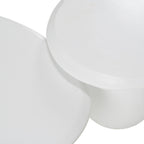 Kalvin - Modern Ivory Concrete Nesting Coffee Table Set
