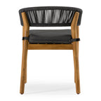 Kamari - Outdoor Grey Olefin Fabric + Teak Dining Chair (Set of 2)