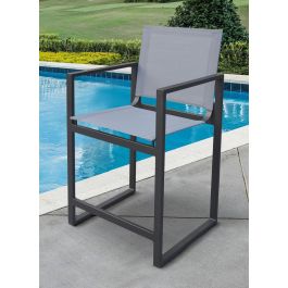 Kayak - Modern Dark Charcoal Outdoor Counter Stool