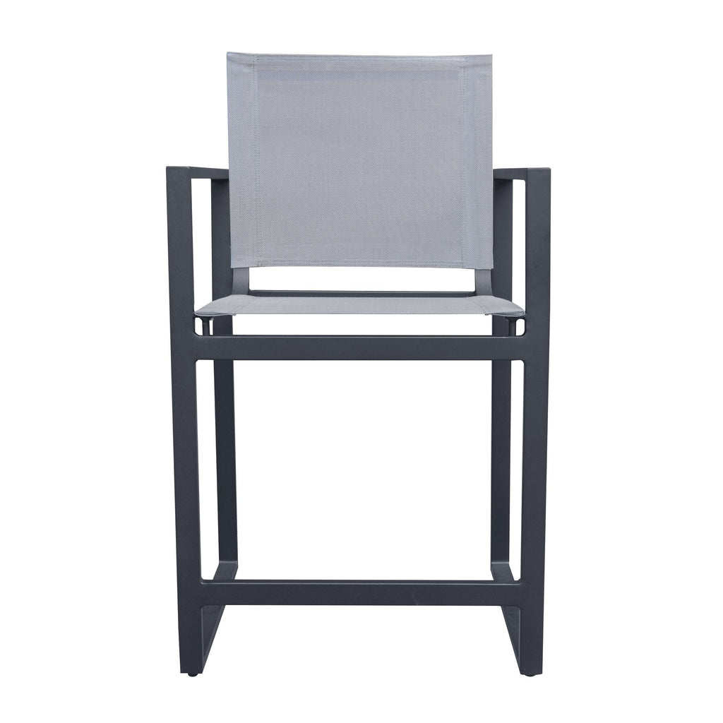 Kayak - Modern Dark Charcoal Outdoor Counter Stool
