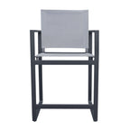 Kayak - Modern Dark Charcoal Outdoor Counter Stool