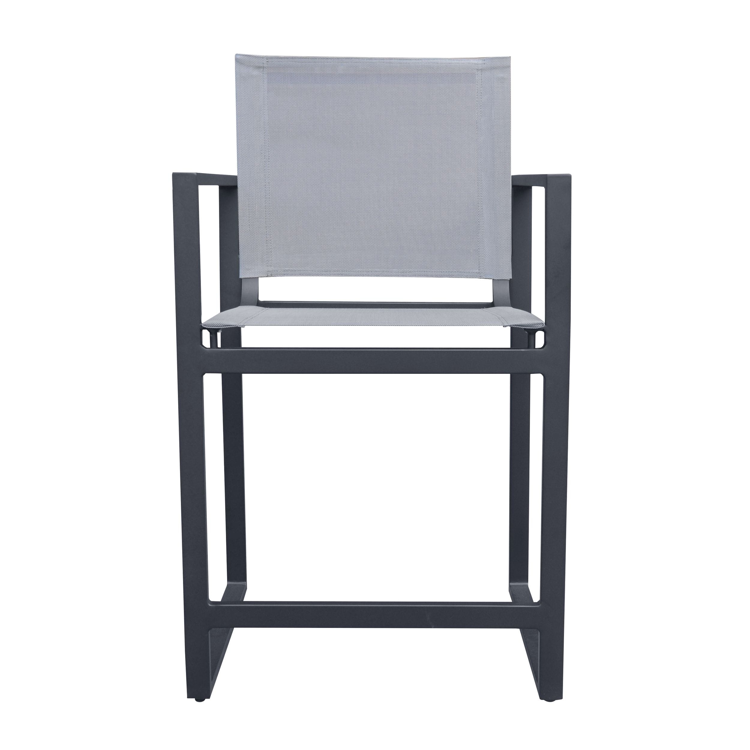 Kayak - Modern Dark Charcoal Outdoor Counter Stool