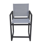 Kayak - Modern Dark Charcoal Outdoor Counter Stool