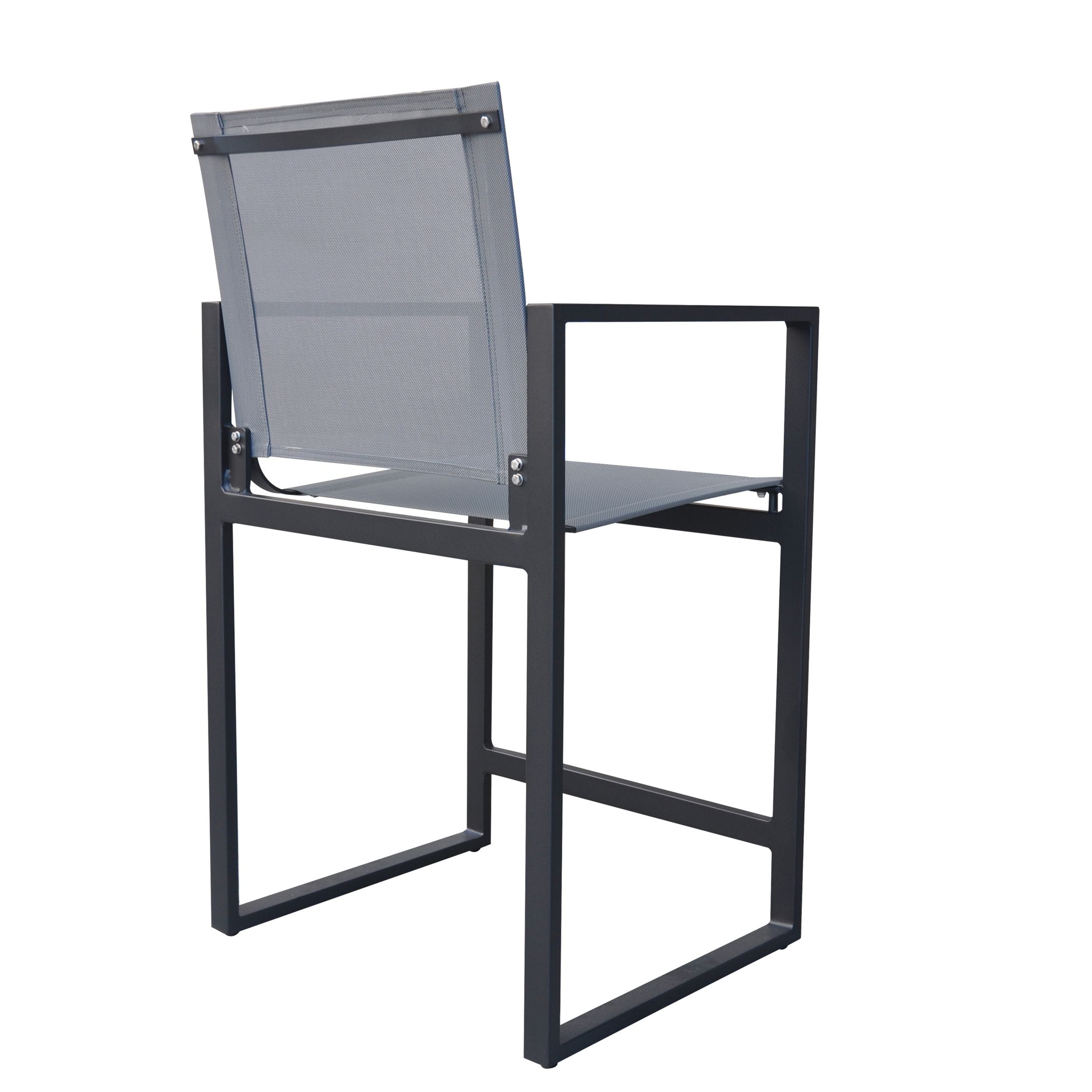 Kayak - Modern Dark Charcoal Outdoor Counter Stool