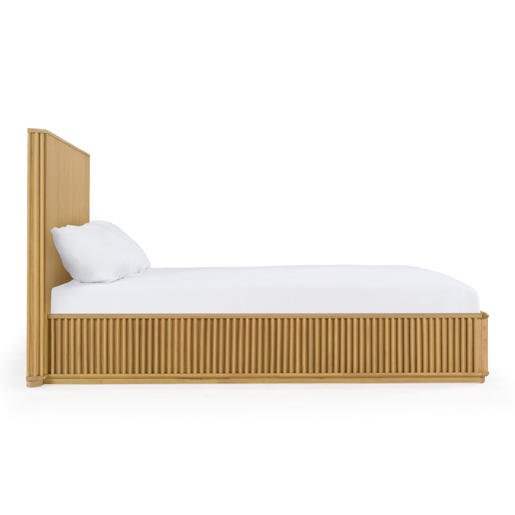 Kayce - Modern Natural Oak Bed - Modern Natural Oak Bed
