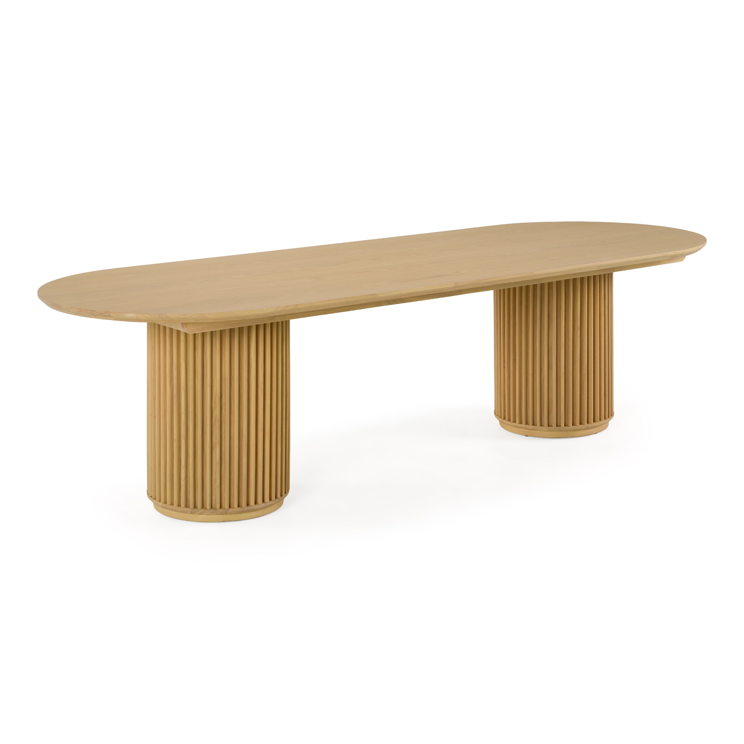 Kayce - Modern Natural Oak Oval Dining Table