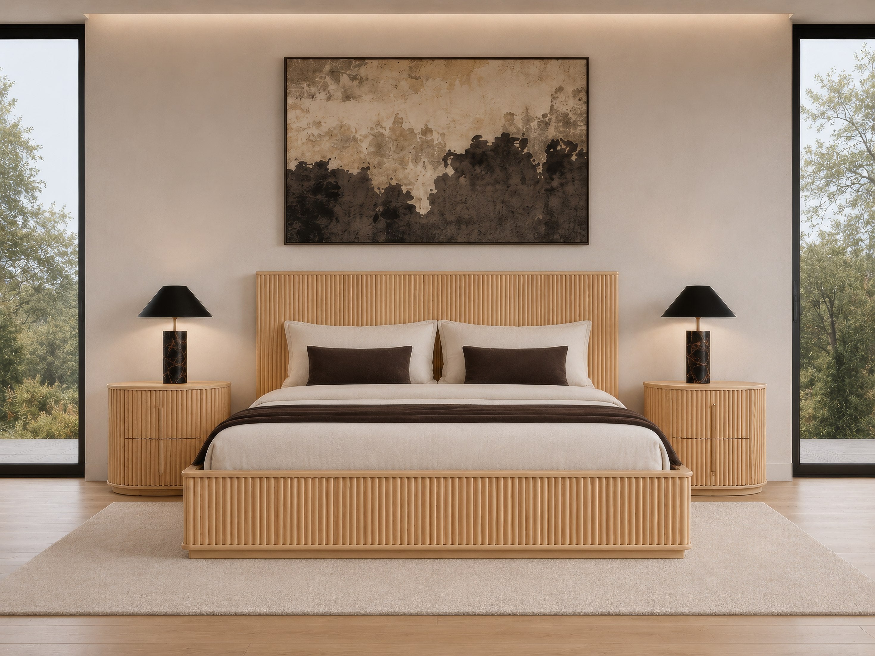 Kayce - Modern Natural Oak 4-Piece Bedroom Set - Modern Natural Oak 4 - Piece Bedroom Set