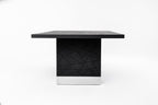 Kenda - Modern Black Ash + Stainless Steel Dining Table