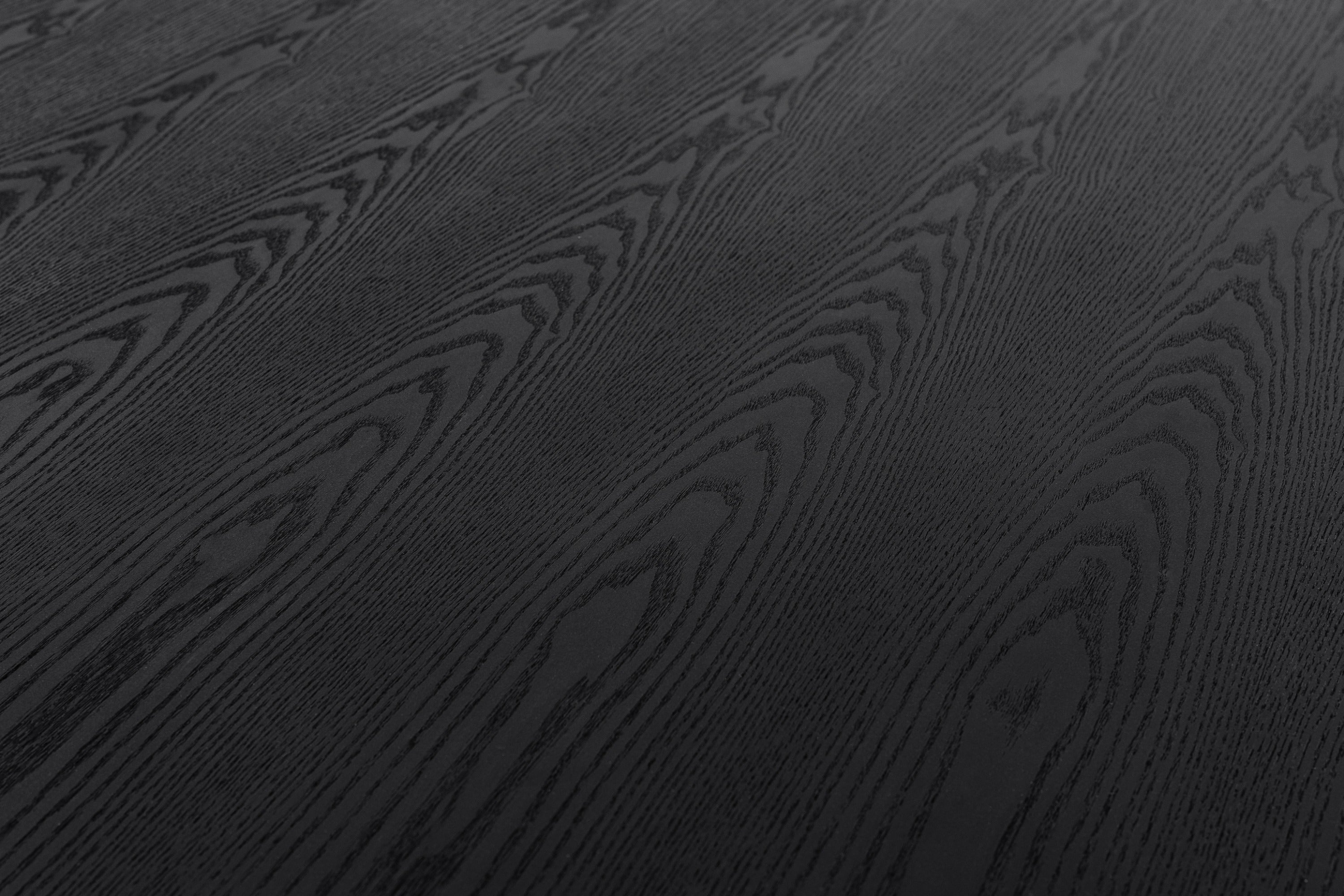 Kenda - Modern Black Ash + Stainless Steel Dining Table