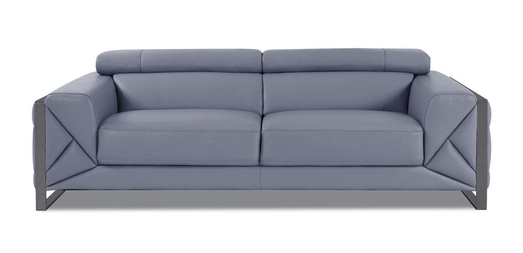 903 Premium DivanItalia Light Blue Sofa– Top Grain Italian Leather