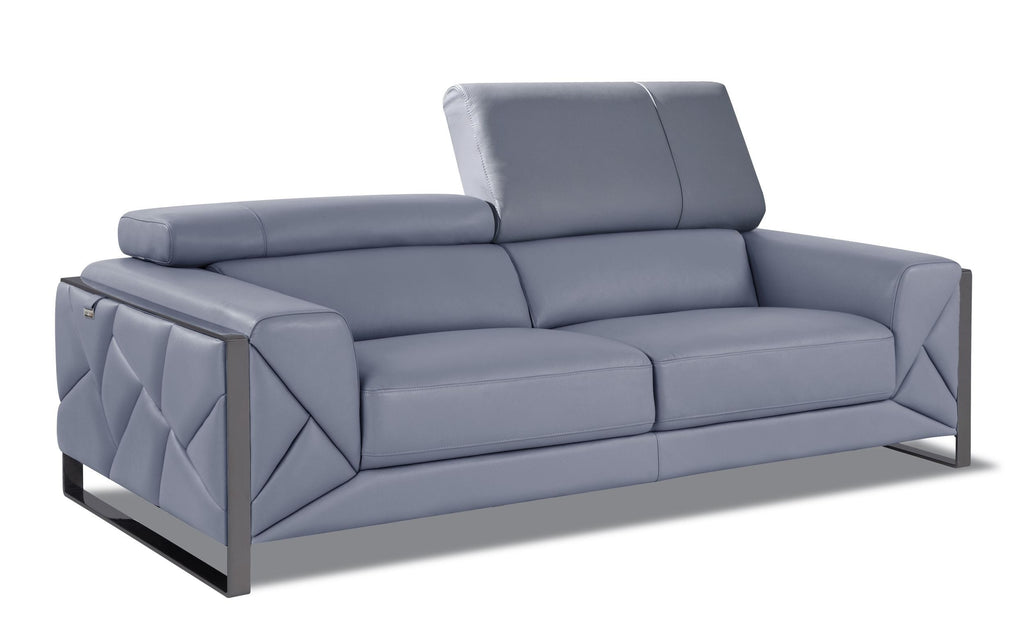 903 Premium DivanItalia Light Blue Sofa– Top Grain Italian Leather