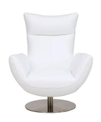 C74 DivanItalia White Lounge Chair – Top Grain Italian Leather