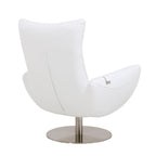 C74 DivanItalia White Lounge Chair – Top Grain Italian Leather